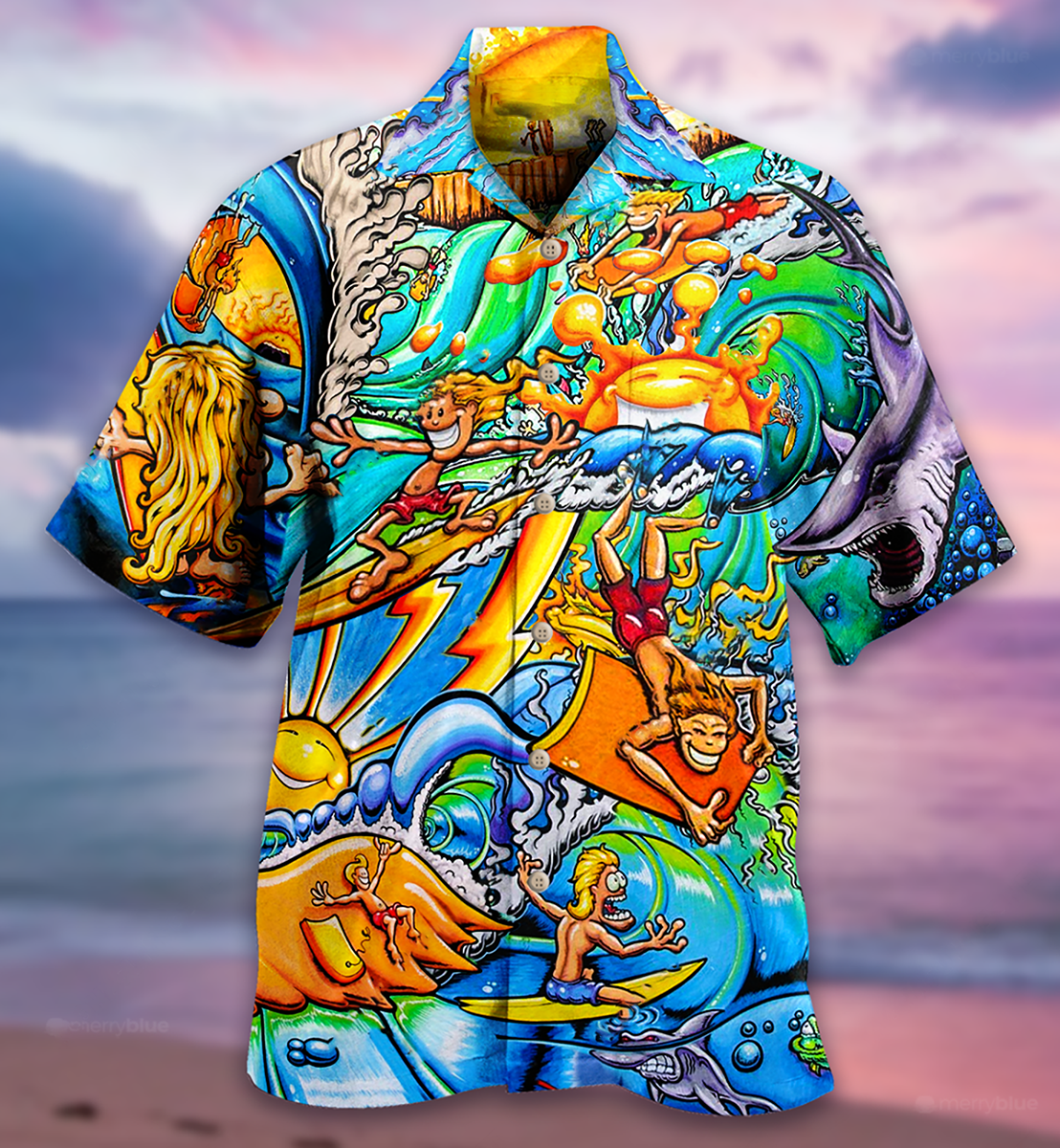 Surfing Happy Life - Hawaiian Shirt - Reefox