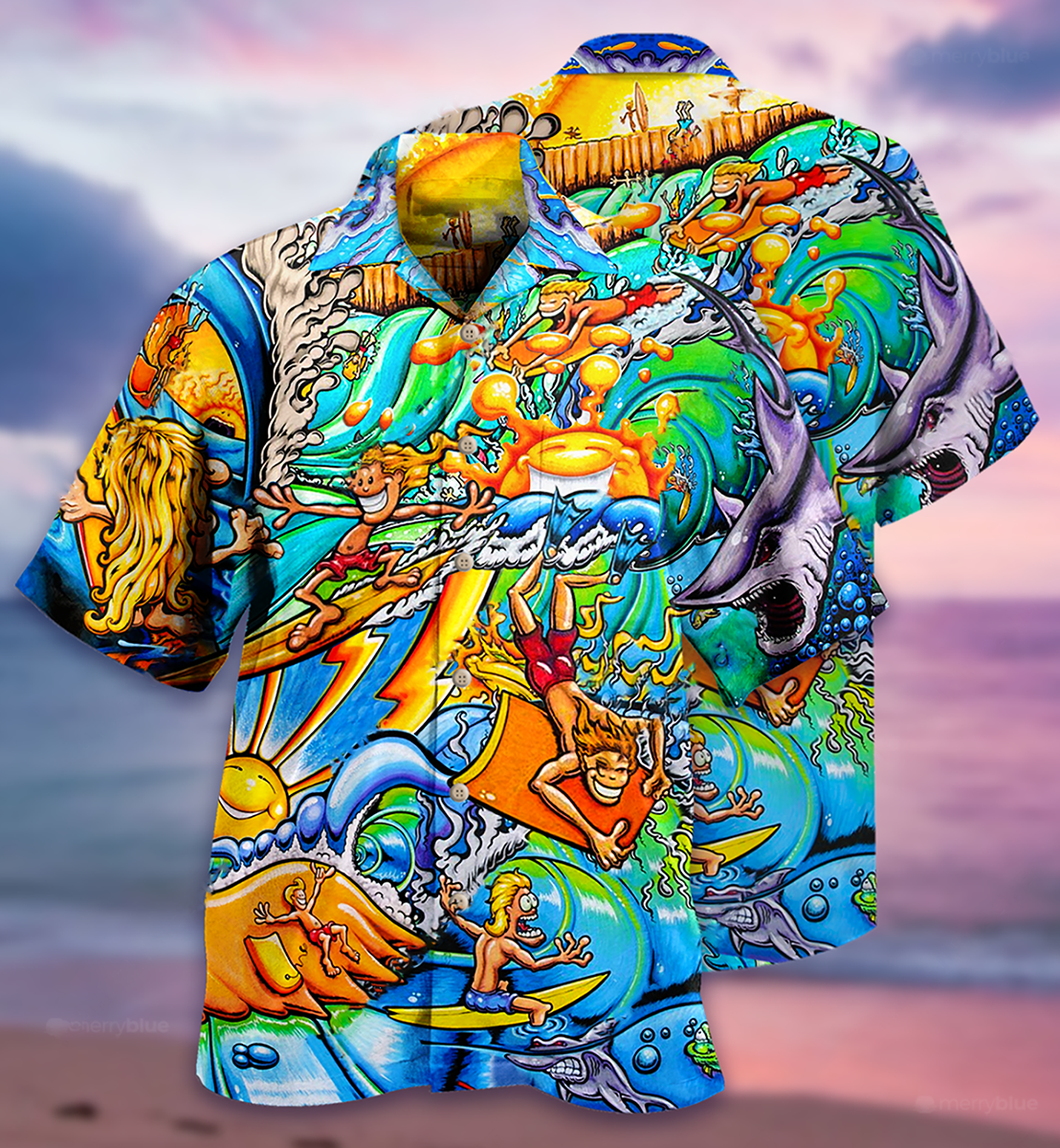 Surfing Happy Life - Hawaiian Shirt - Reefox