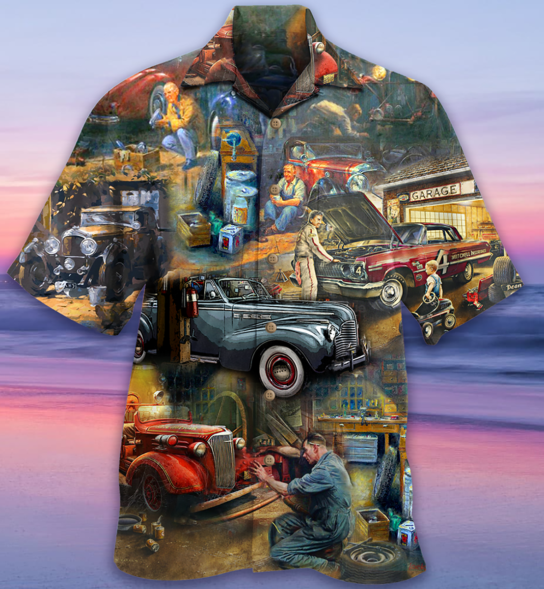 Car Fix Life Vintage - Hawaiian Shirt - Reefox