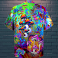 Hippie Mushroom Stay Trippy Little Hippie Colorful - Hawaiian Shirt - Reefox