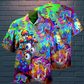 Hippie Mushroom Stay Trippy Little Hippie Colorful - Hawaiian Shirt - Reefox