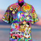 Hippie Easter Peace Life Color Funny Party - Hawaiian Shirt - Reefox
