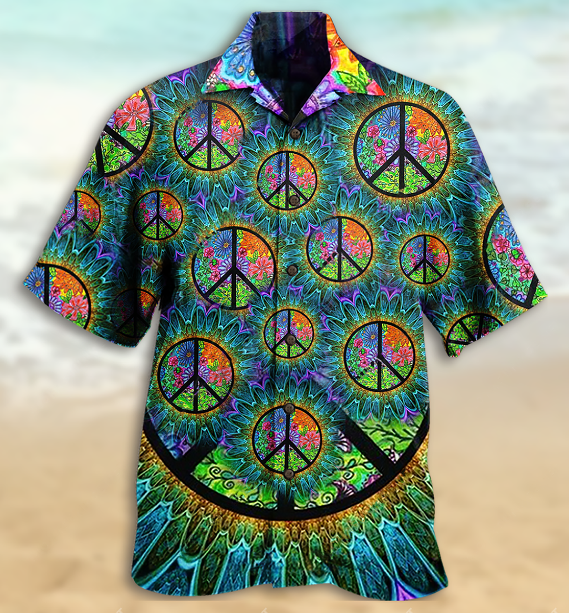 Hippie Peace Life Color - Hawaiian Shirt - Reefox