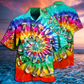 Hippie Mushroom Peace Life A Little Hippie - Hawaiian Shirt - Reefox
