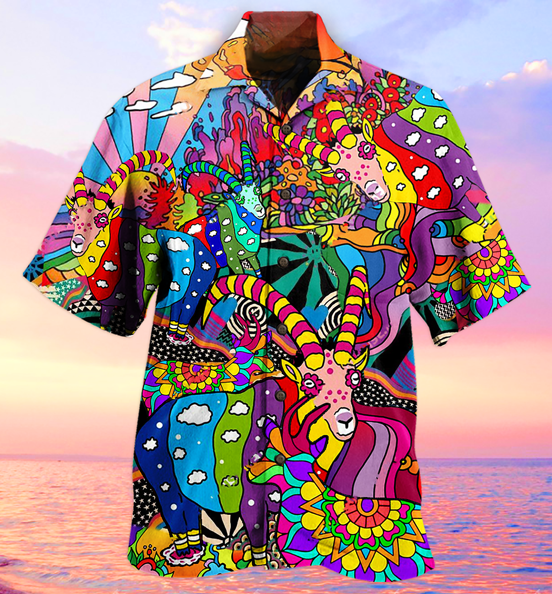 Hippie Deer Peace Love Life Color Amazing - Hawaiian Shirt - Reefox