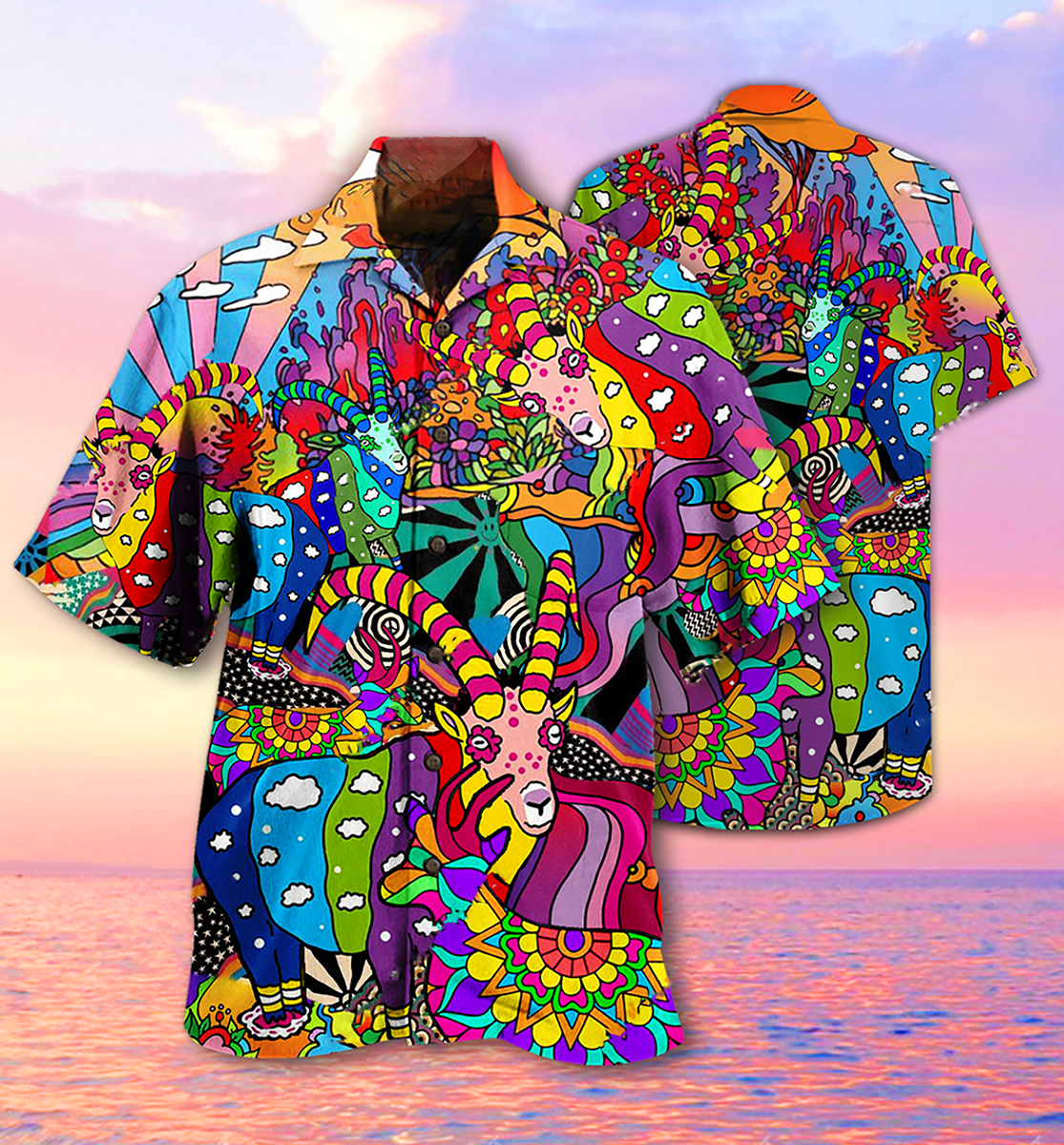 Hippie Deer Peace Love Life Color Amazing - Hawaiian Shirt - Reefox