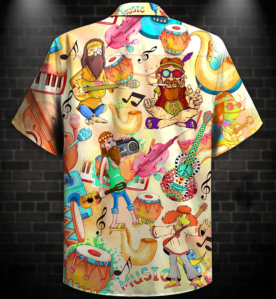 Hippie Music Funny Style - Hawaiian Shirt - Reefox