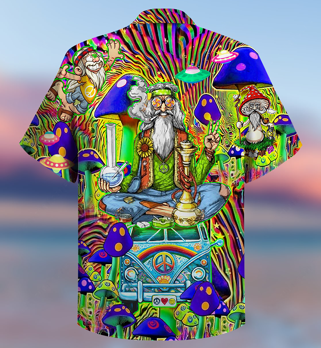 Hippie Mushroom Peace The Colorful Of Life - Hawaiian Shirt - Reefox