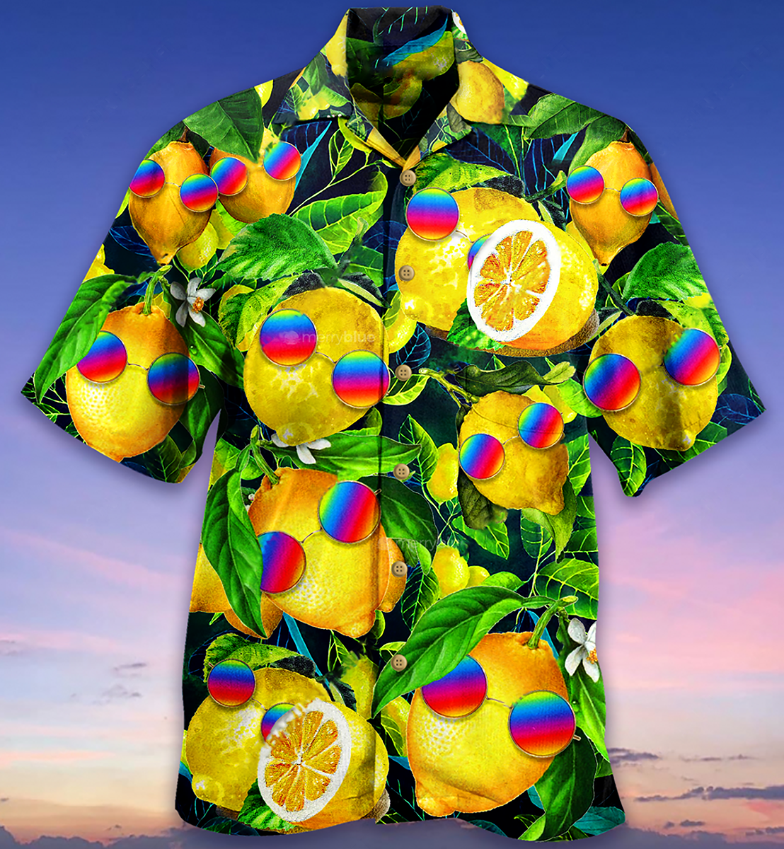 Hippie Funny Lemon Peace - Hawaiian Shirt - Reefox