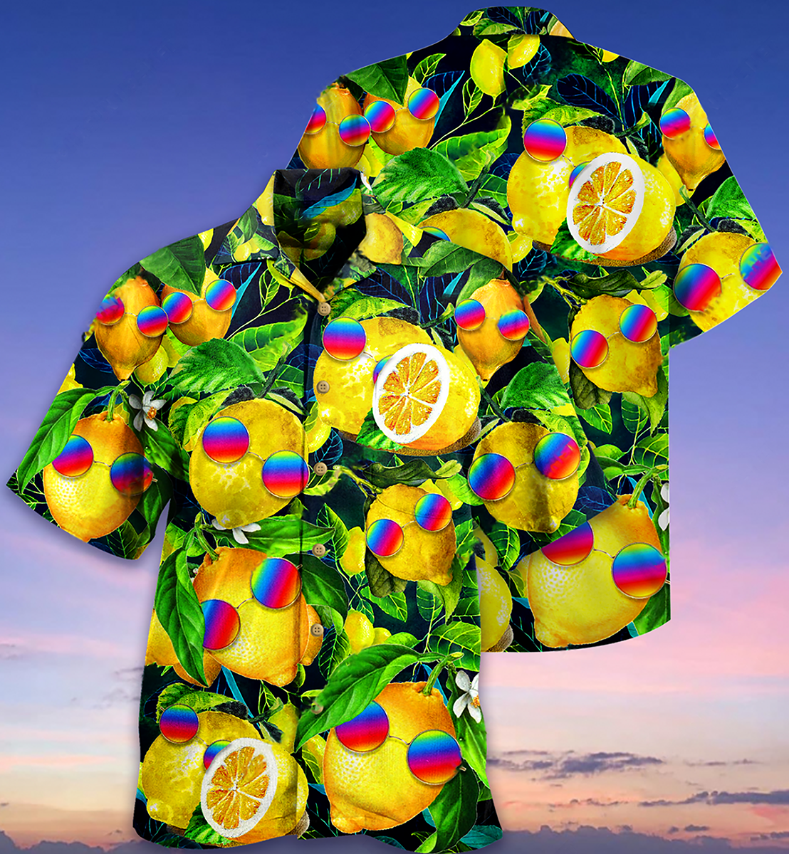 Hippie Funny Lemon Peace - Hawaiian Shirt - Reefox