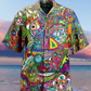 Hippie Mushroom Mix Peace Life Color - Hawaiian Shirt - Reefox