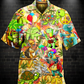 Hippie Turtle Funny Peace Life Color - Hawaiian Shirt - Reefox