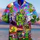 Hippie Alien Peace Life Color - Hawaiian Shirt - Reefox