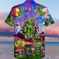 Hippie Alien Peace Life Color - Hawaiian Shirt - Reefox