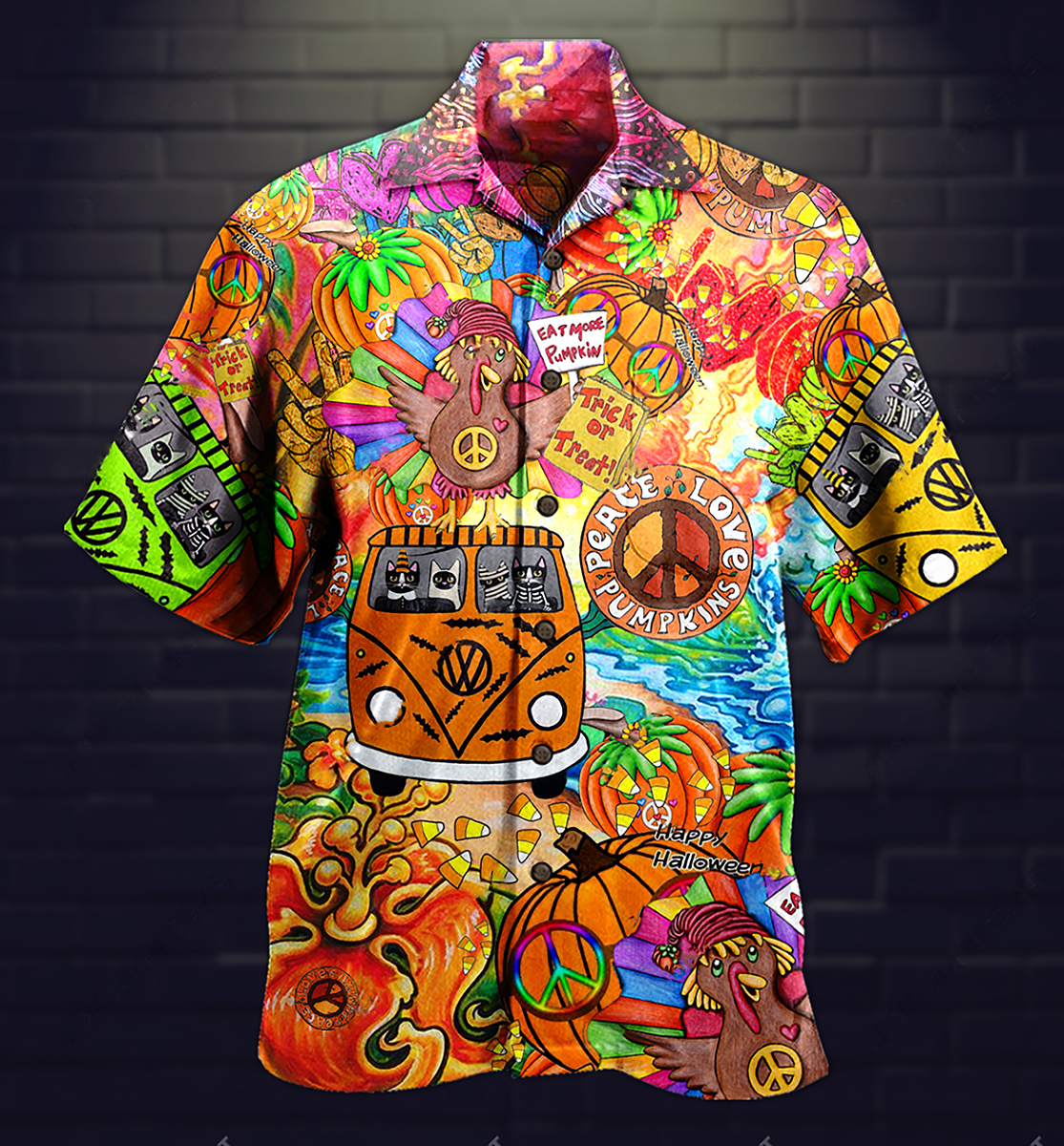 Hippie Pumpkins Mix Color - Hawaiian Shirt - Reefox