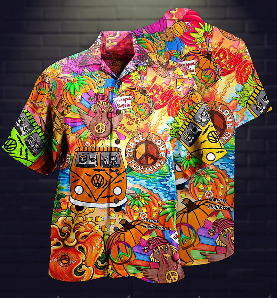 Hippie Pumpkins Mix Color - Hawaiian Shirt - Reefox