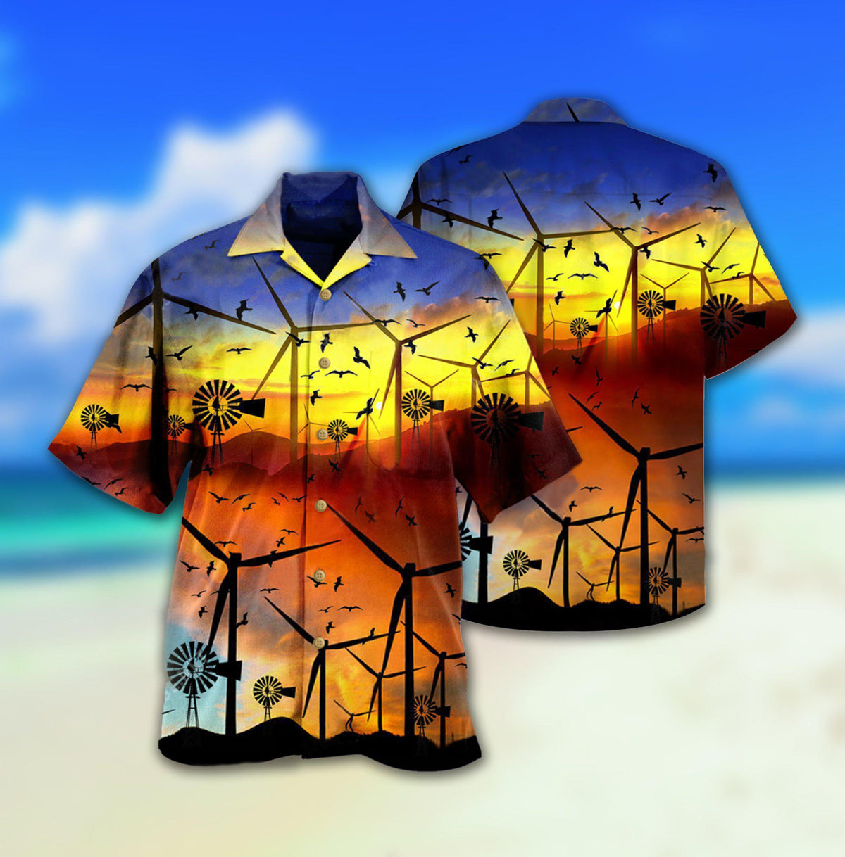 Wind Turbine A Green Planet Is A Clean Planet - Hawaiian Shirt - Reefox