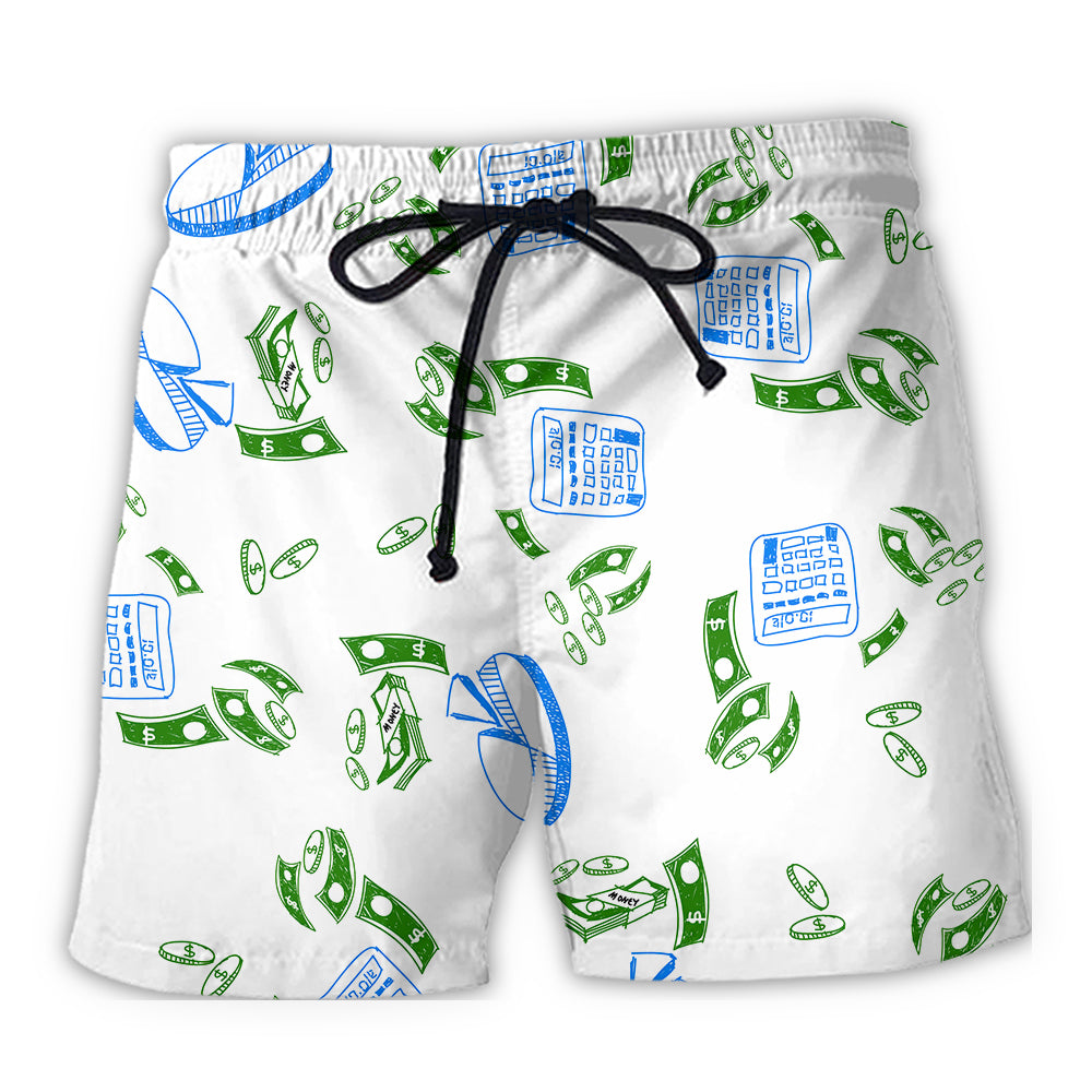 Beach Short / Adults / S Accountant Money Chart Basic - Beach Short Reefox - Owls Matrix LTD