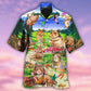 Hamster Animals Eating And Happy In Field - Hawaiian Shirt - Reefox