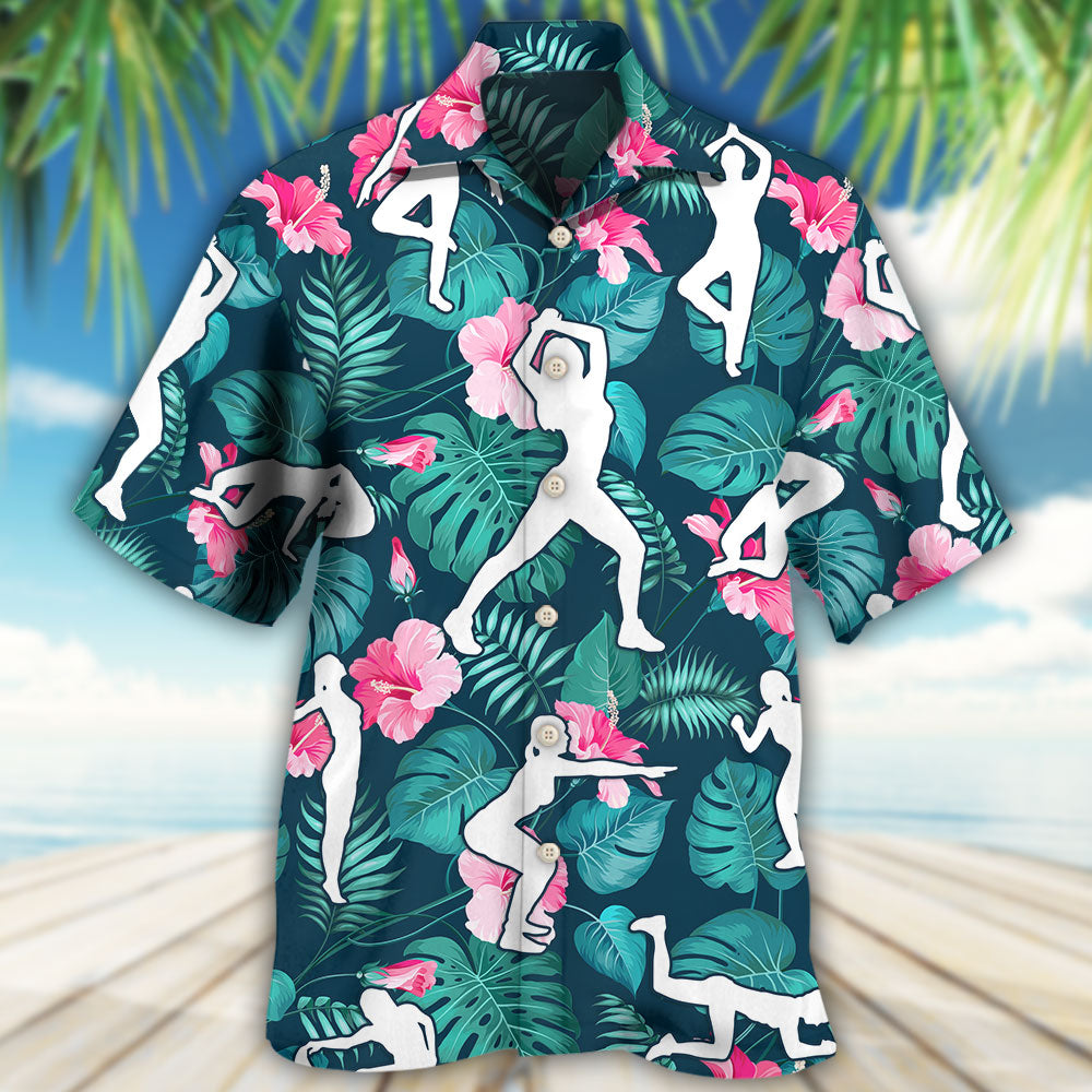 Aerobics Tropical Floral - Hawaiian Shirt - Reefox