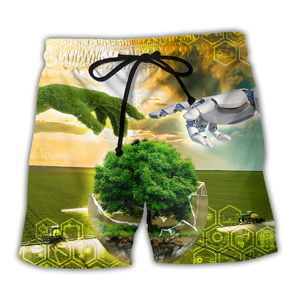 Beach Short / Adults / S Farm Agricultural Scientist - Beach Short Reefox - Owls Matrix LTD