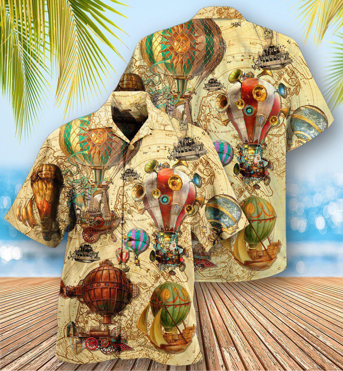 Air Balloon Fly High Fly Far With Air Balloon Steampunk With Classic Style - Hawaiian Shirt - Reefox