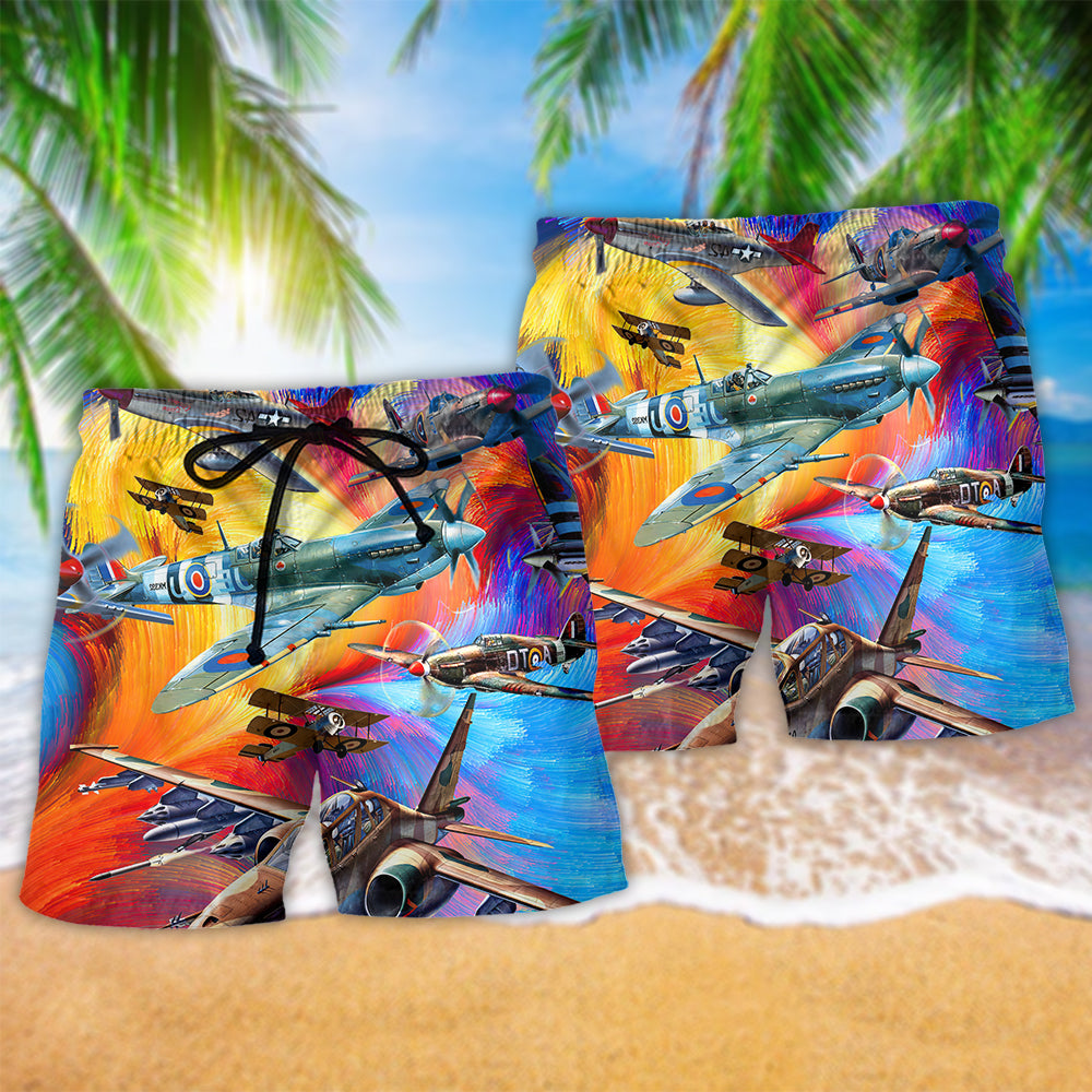 Aircraft Let The Adventures Begin - Beach Short Reefox - Owls Matrix LTD