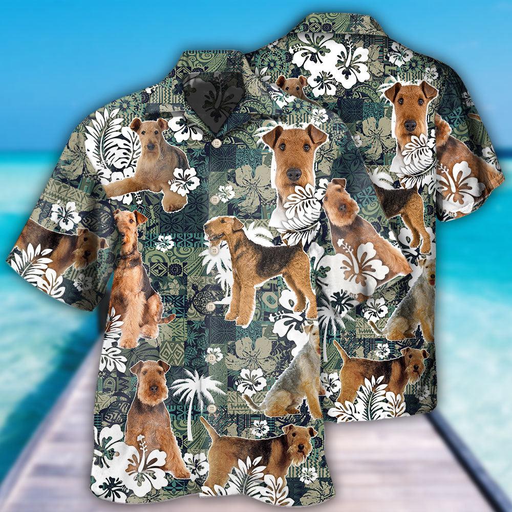 Airedale Terrier Dog Lover Tropical - Hawaiian Shirt - Reefox