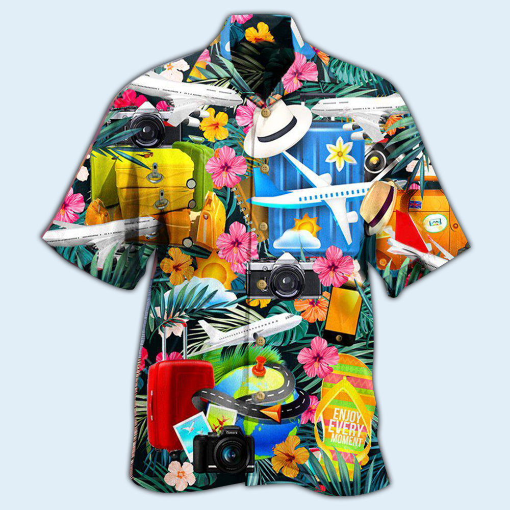 Airplane Take Your Flights Go Anywhere With Lovely Flower - Hawaiian Shirt - Reefox