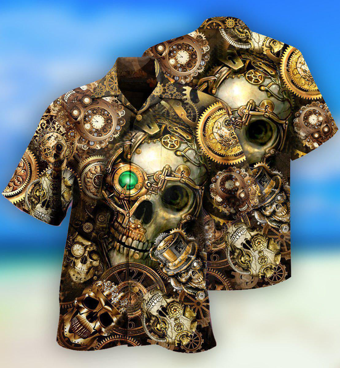 Skull Amazing Steampunk - Hawaiian Shirt - Reefox