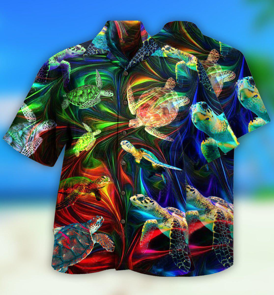 Turtle Amazing Neon Flash - Hawaiian Shirt - Reefox