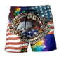 Beach Short / Adults / S America Freedom Eagle Merry Christmas Stunning - Beach Short Reefox - Owls Matrix LTD