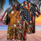 Cowboy Independence Day American Patriotism - Hawaiian Shirt - Reefox
