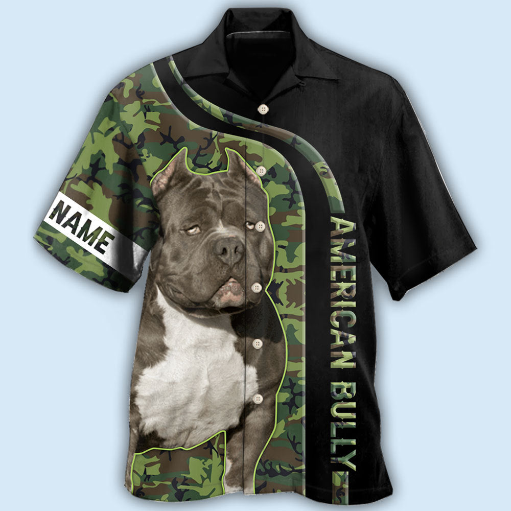 American Bully Camo Personalized - Hawaiian Shirt - Reefox