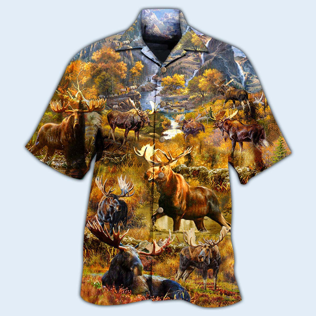 Moose Spend Time In The Woods - Hawaiian Shirt - Reefox
