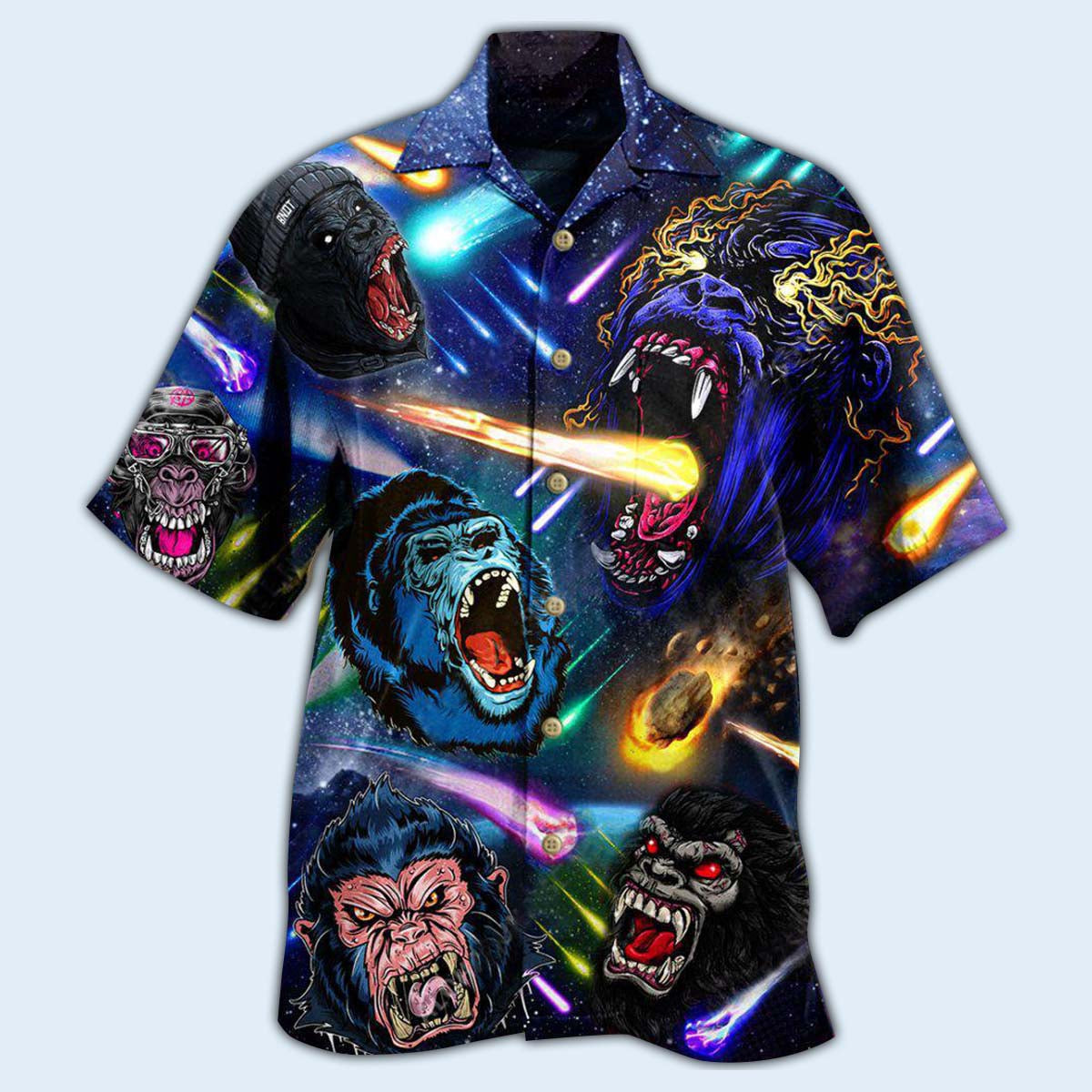 Gorilla Animals Amazing Screaming Gorilla - Hawaiian Shirt - Reefox