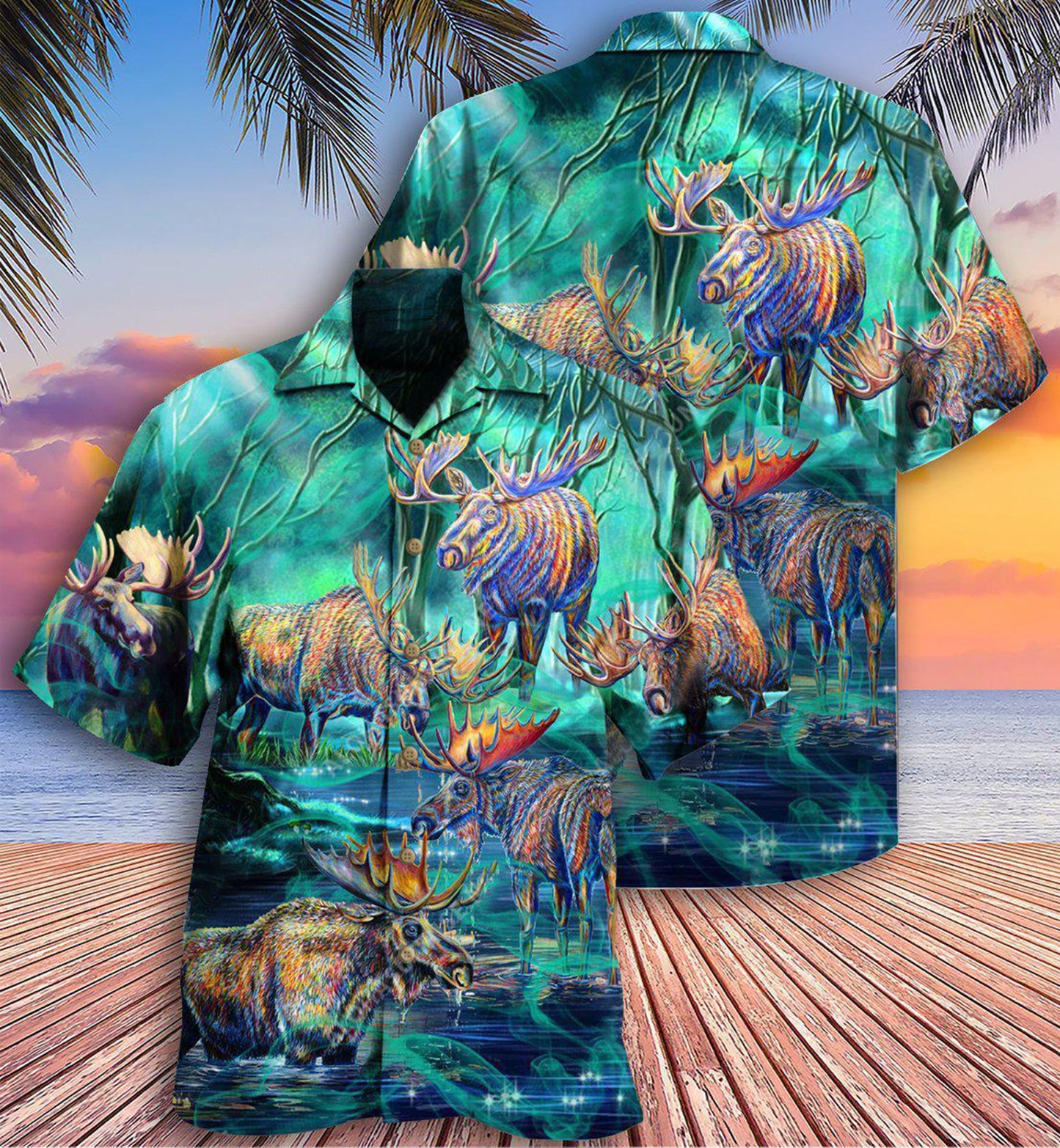Moose Animals Life Is Better With A Moose Next To Stream - Hawaiian Shirt - Reefox