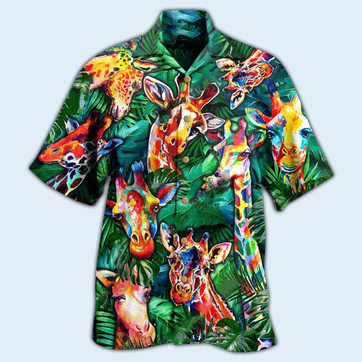 Giraffe Living The High Life - Hawaiian Shirt - Reefox