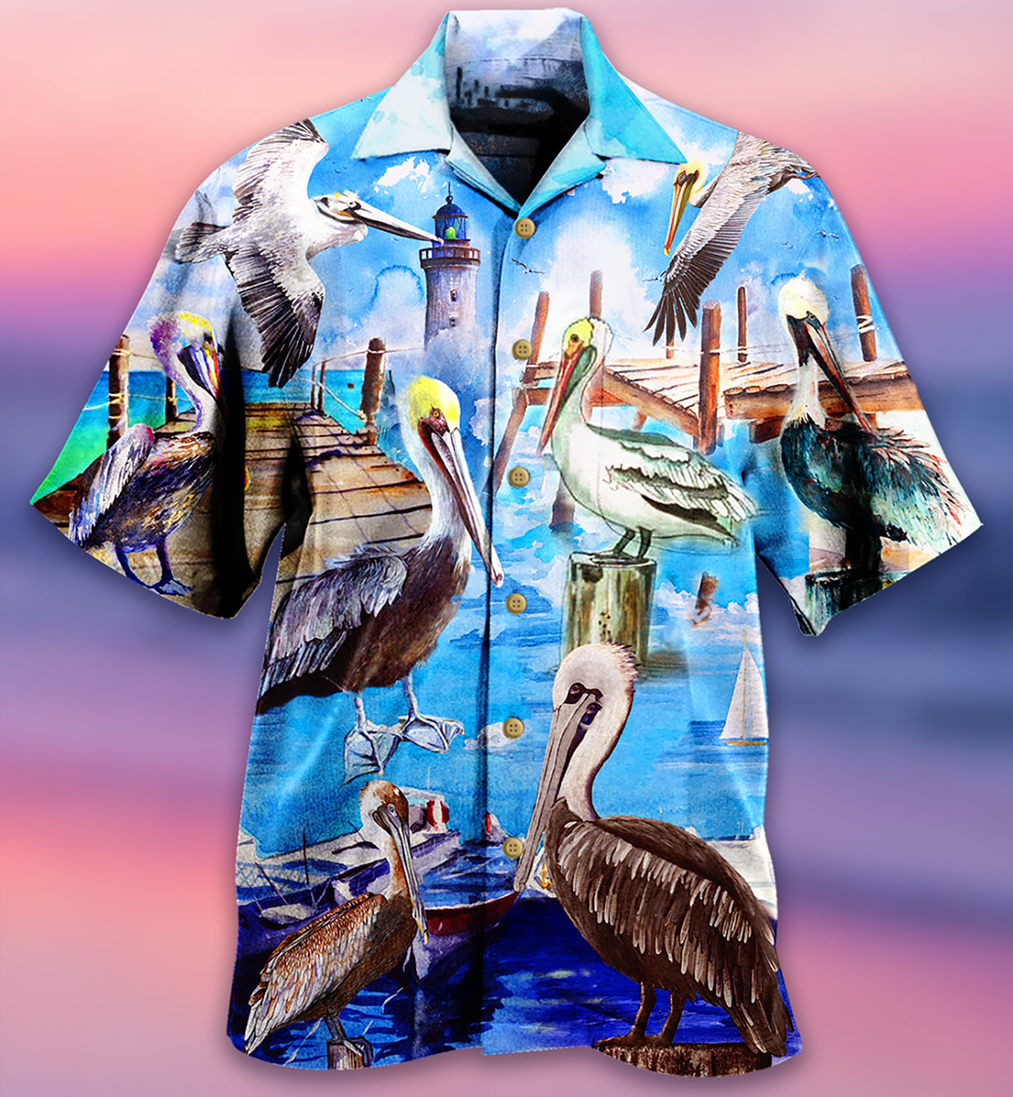 Pelican Animals Love Beach And Beach Love Them Too Much - Hawaiian Shirt - Reefox