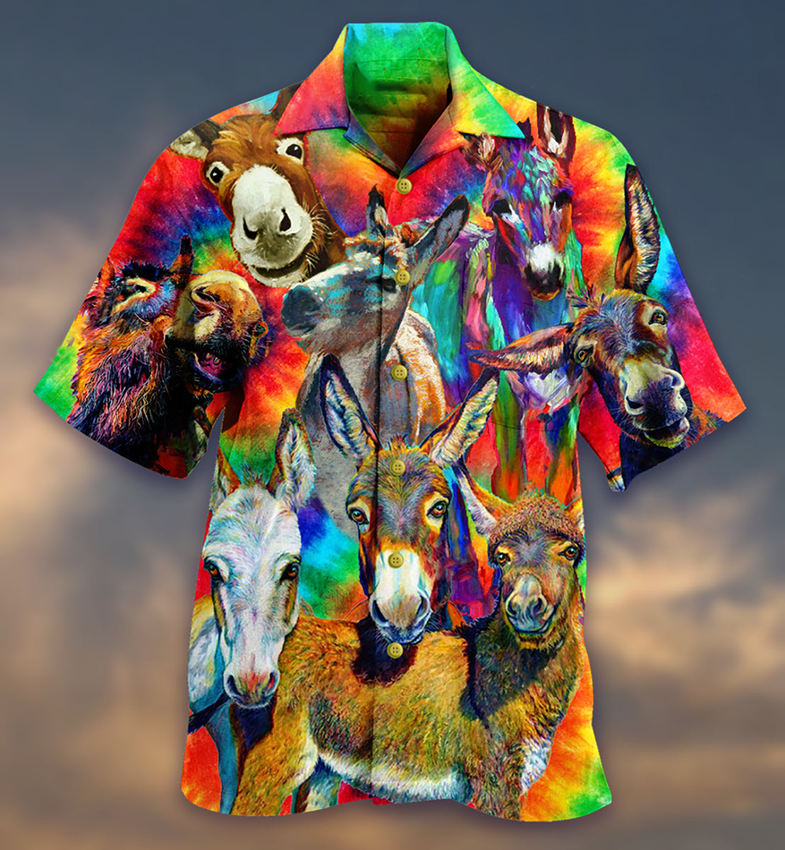 Donkey Animals Love Color Always Smile - Hawaiian Shirt - Reefox