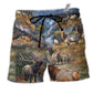 Beach Short / Adults / S Moose Beautiful Country Elk Animals - Beach Short Reefox - Owls Matrix LTD