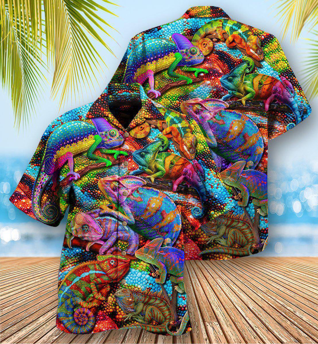 Chameleon Animals My Chameleon Really Looks Up To Me And I Love Style - Hawaiian Shirt - Reefox