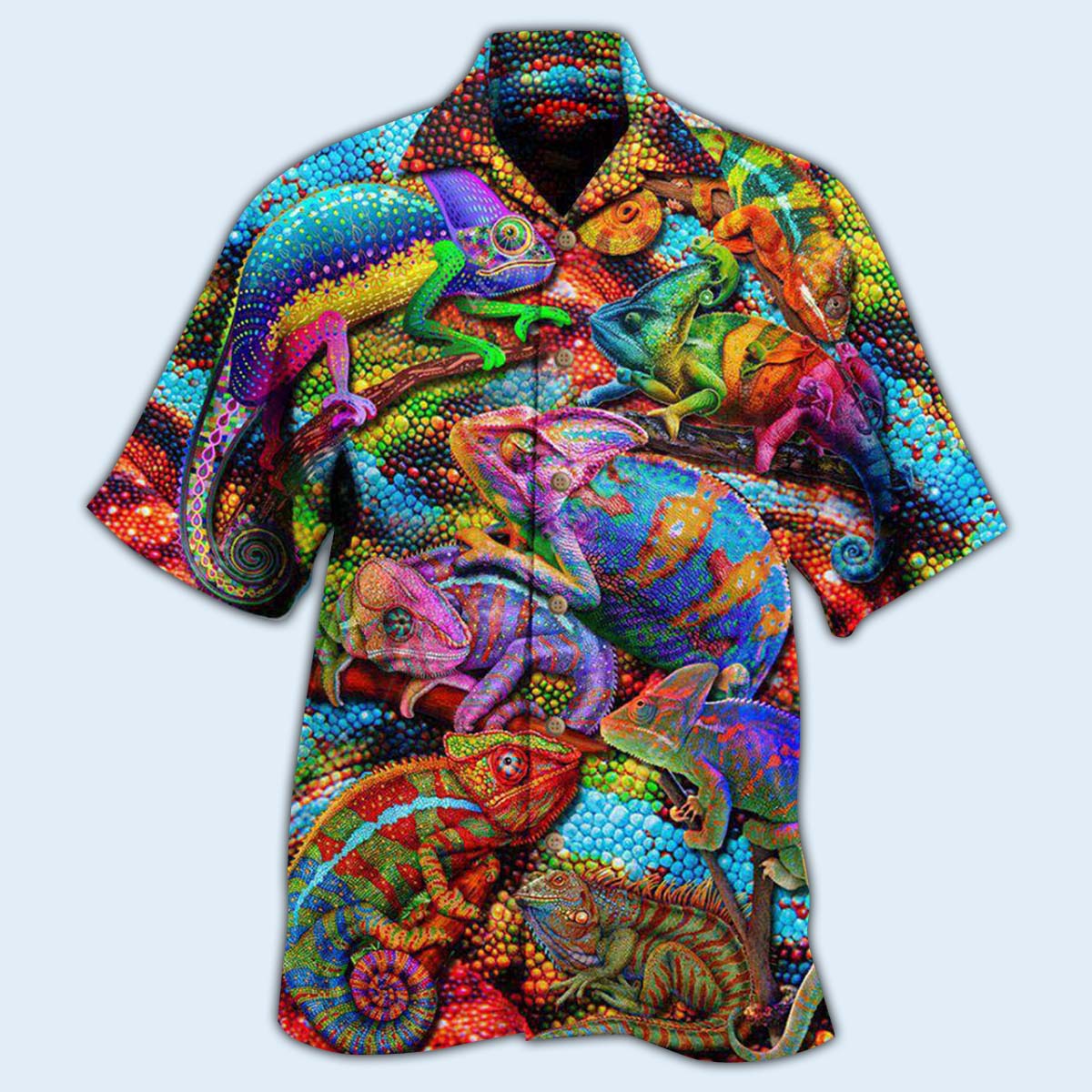 Chameleon Animals My Chameleon Really Looks Up To Me And I Love Style - Hawaiian Shirt - Reefox