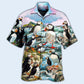 Penguin Animals Penguins On The Coast And Blue Sky - Hawaiian Shirt - Reefox