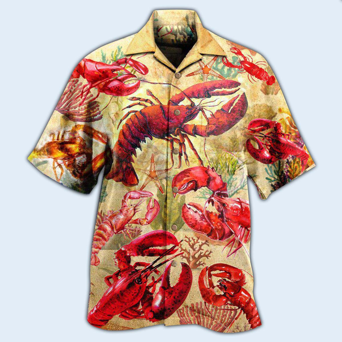 Shrimp Animals Red In The Ocean - Hawaiian Shirt - Reefox