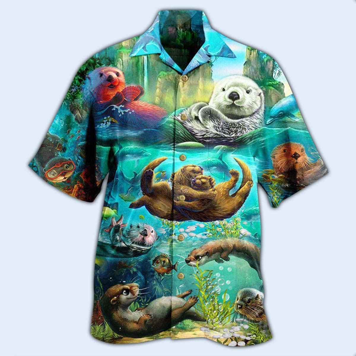 Otter Animals You Are My Otter Half In The Ocean - Hawaiian Shirt - Reefox