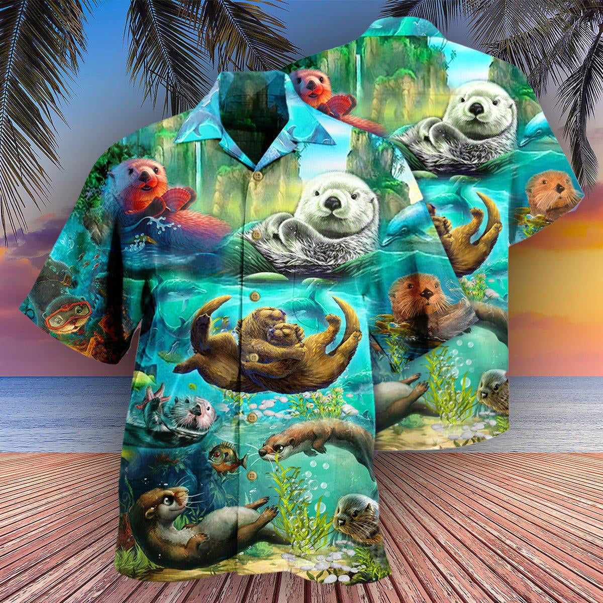 Otter Animals You Are My Otter Half In The Ocean - Hawaiian Shirt - Reefox