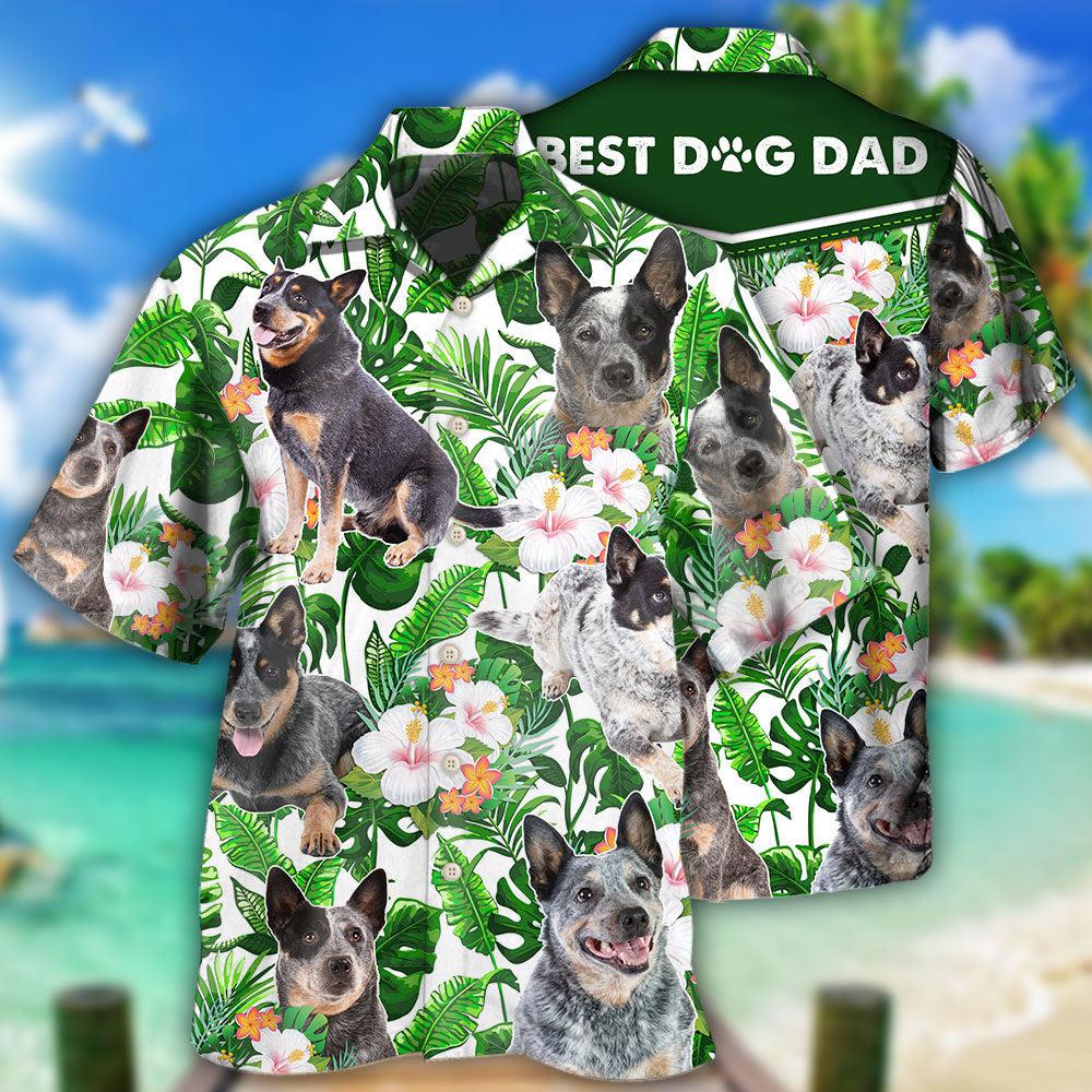 Australian Cattle Dog Green Tropical Lover Style - Hawaiian Shirt - Reefox