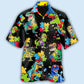 Autism Dinosaur Black - Hawaiian Shirt - Reefox