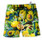 Beach Short / Adults / S Avocado Lemon Summer Time - Beach Short Reefox - Owls Matrix LTD